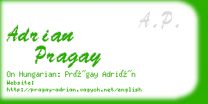 adrian pragay business card